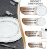 Smarty Had A Party Clear with Silver Vintage Rim Round Disposable Plastic Wedding Value Set, 360PK 860CSVS60
